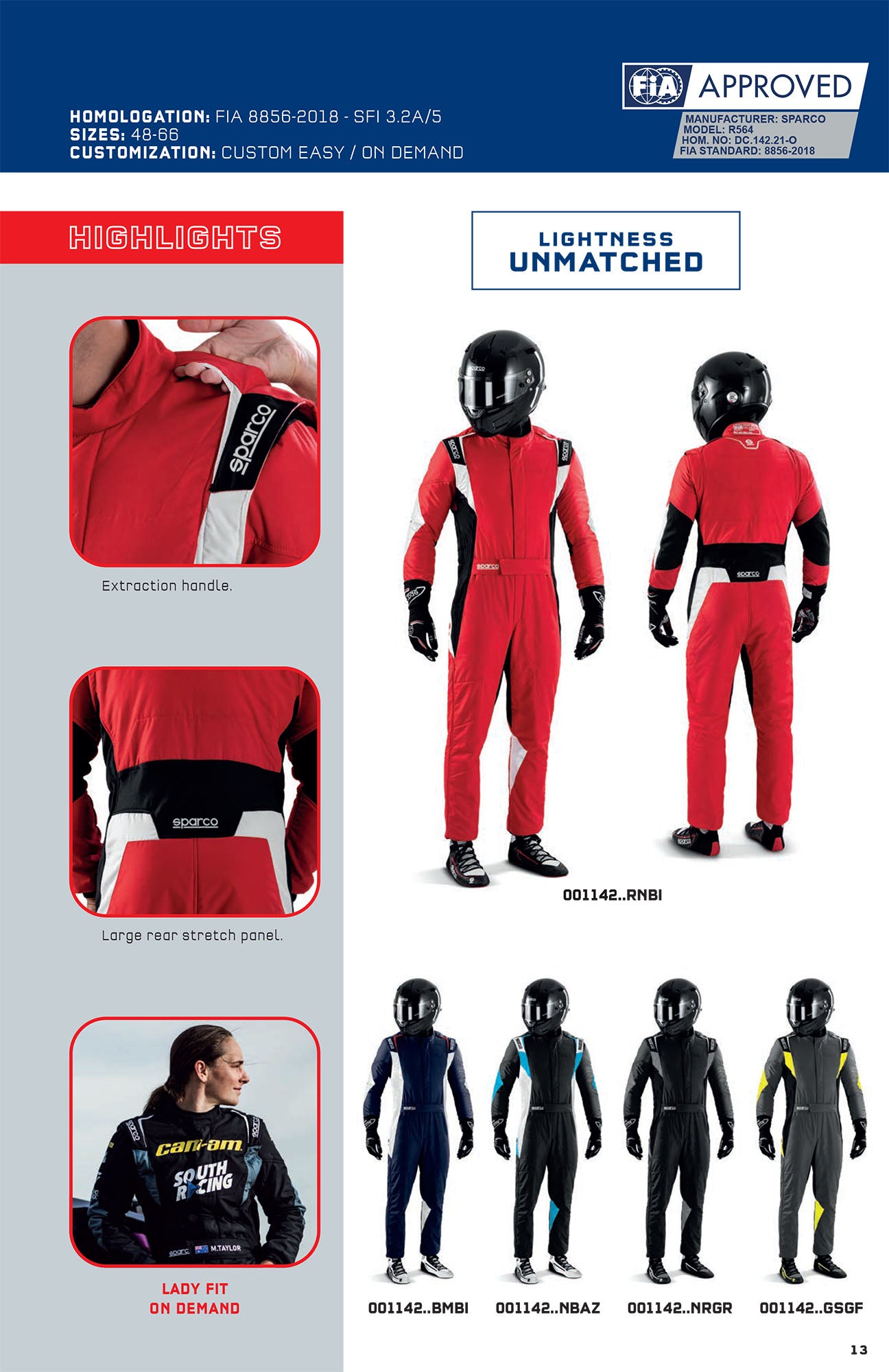 001142 Sparco Super Light Race Suit Fireproof FIA Approved Race Rally Motorsport - raceforglory.store