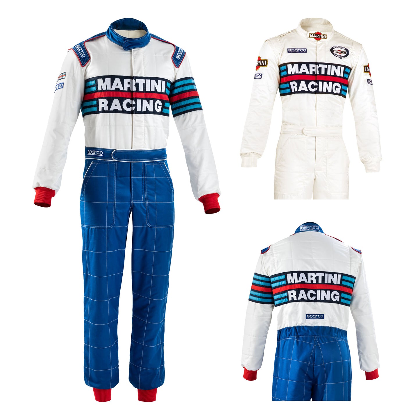 001144MR Sparco Martini Racing Classic Retro Rally Suit Fireproof FIA 8856-2018 - raceforglory.store