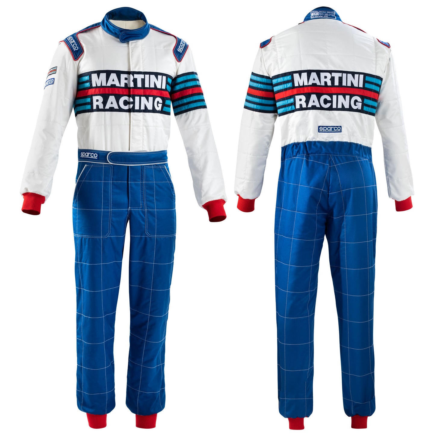 001144MR Sparco Martini Racing Classic Retro Rally Suit Fireproof FIA 8856-2018 - raceforglory.store