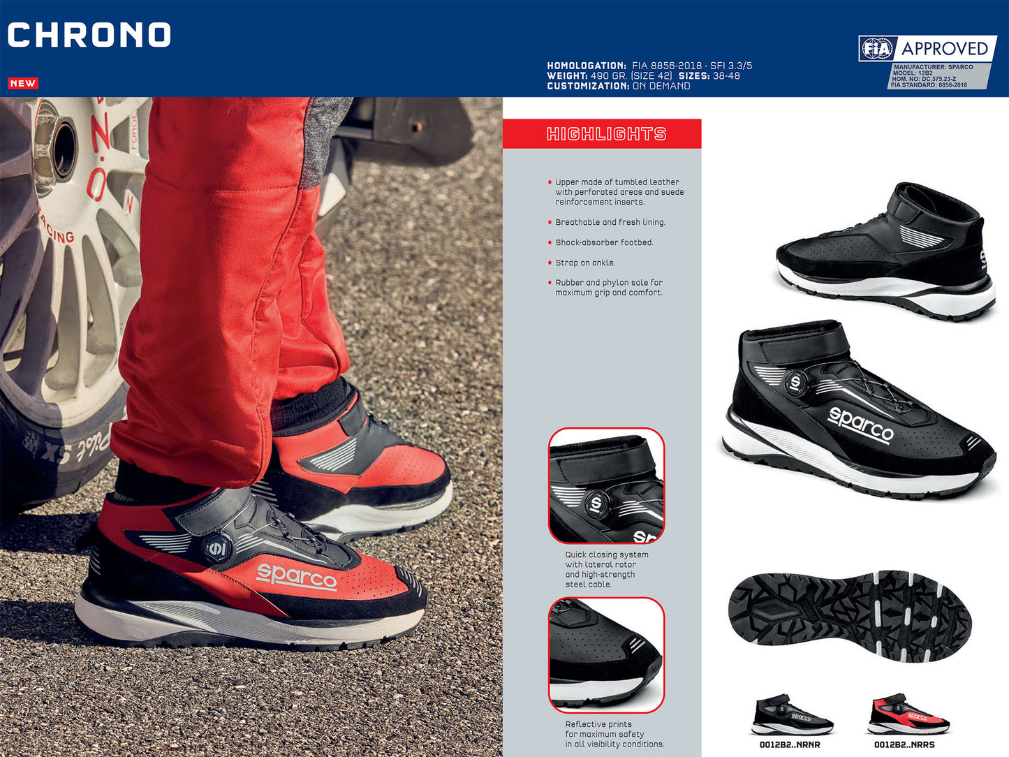 001282 Sparco PRIME R Racing Driver Boots Motorsport Fireproof FIA 8856-2018 - raceforglory.store