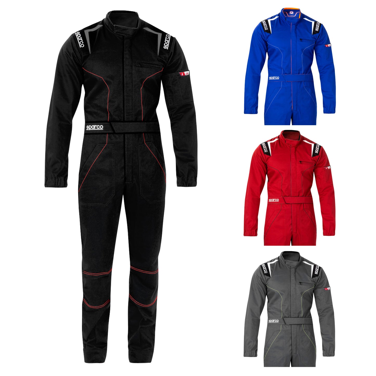 Sparco MS-4 MS4 Mechanic Suit Overalls Pitcrew Go-Karting 1-Layer Light Fabric - raceforglory.store