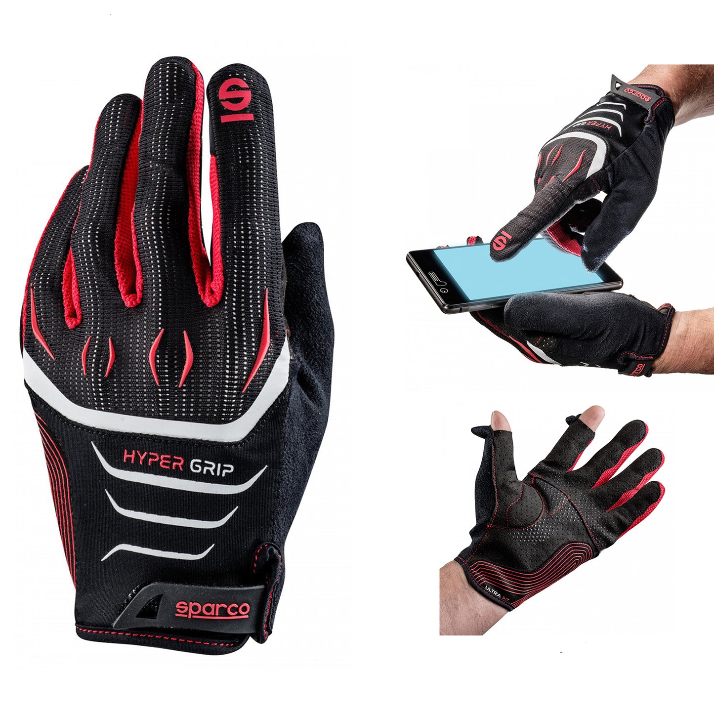 002094 Sparco Hypergrip Gaming Gloves for PC / Console / Simulator / Sim Rig - raceforglory.store