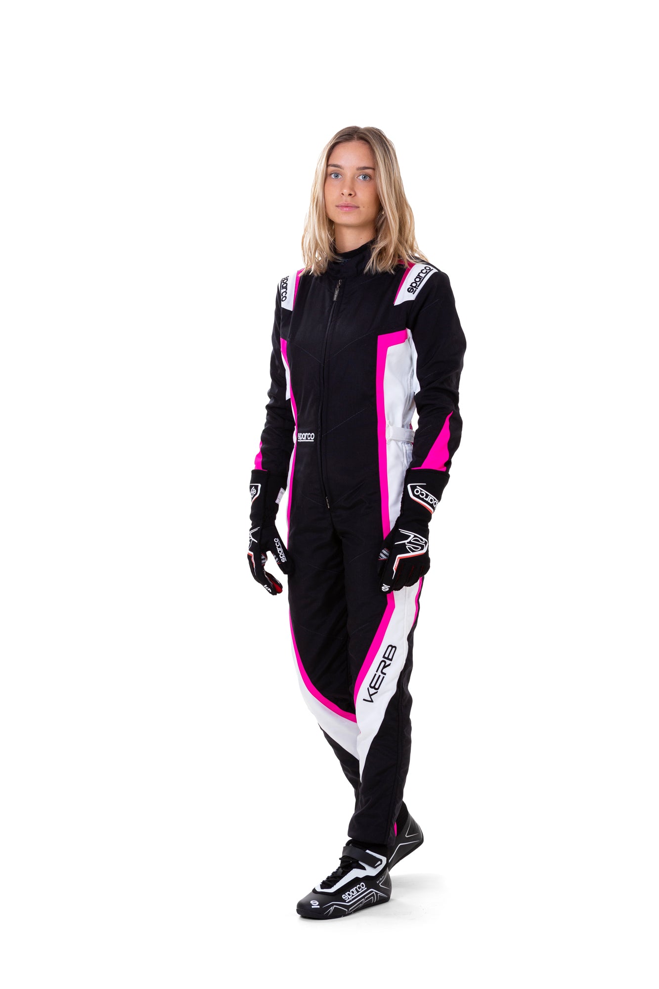 002341 Sparco Kerb Ladies Kart Suit Karting Go-Kart Spec for Women Female Girls - raceforglory.store