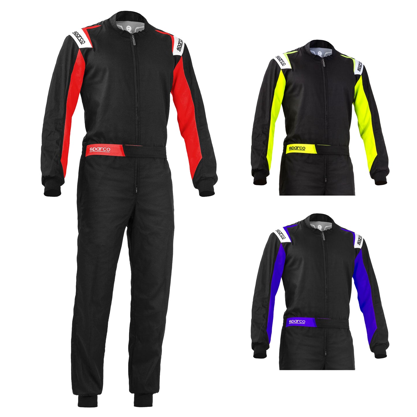 002343 Sparco Rookie Kart Suit Indoor Basic Karting Overalls 3 Colours All Sizes - raceforglory.store