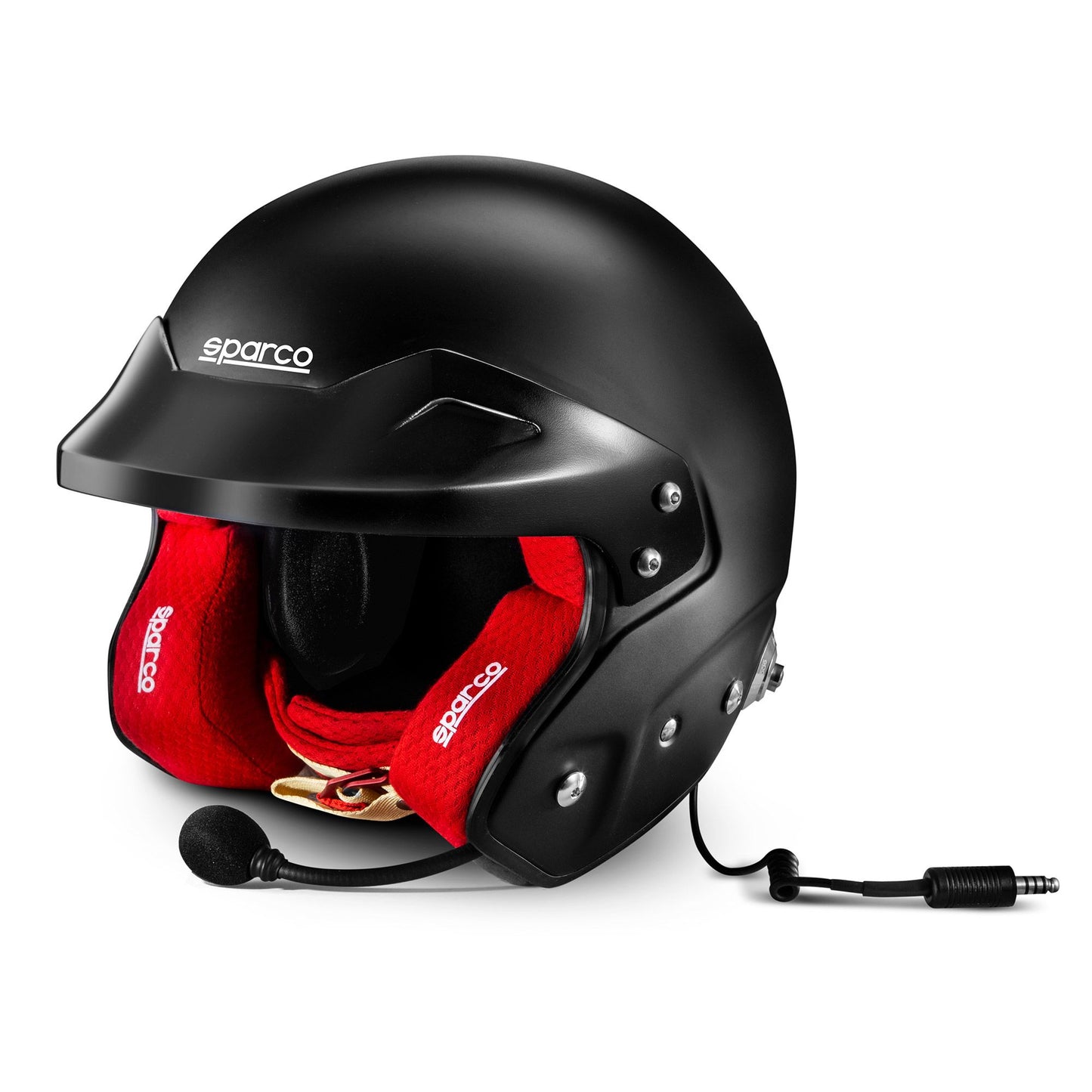 003369 Sparco RJ-I Open Face Rally Helmet with Intercom Boom FIA SNELL XS-XXL - raceforglory.store