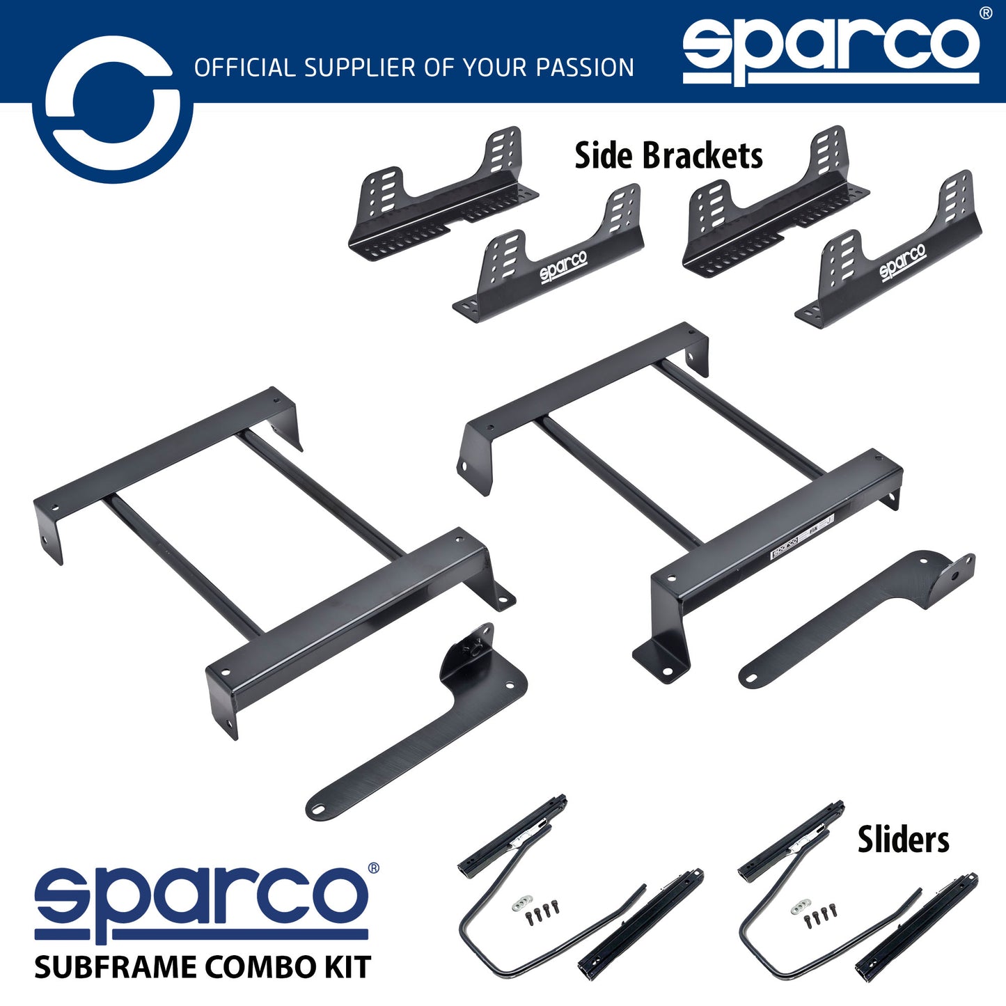 Sparco Seat Subframe Mounting Kit for HONDA CIVIC MK7 TYPE-R 2001 to 2005