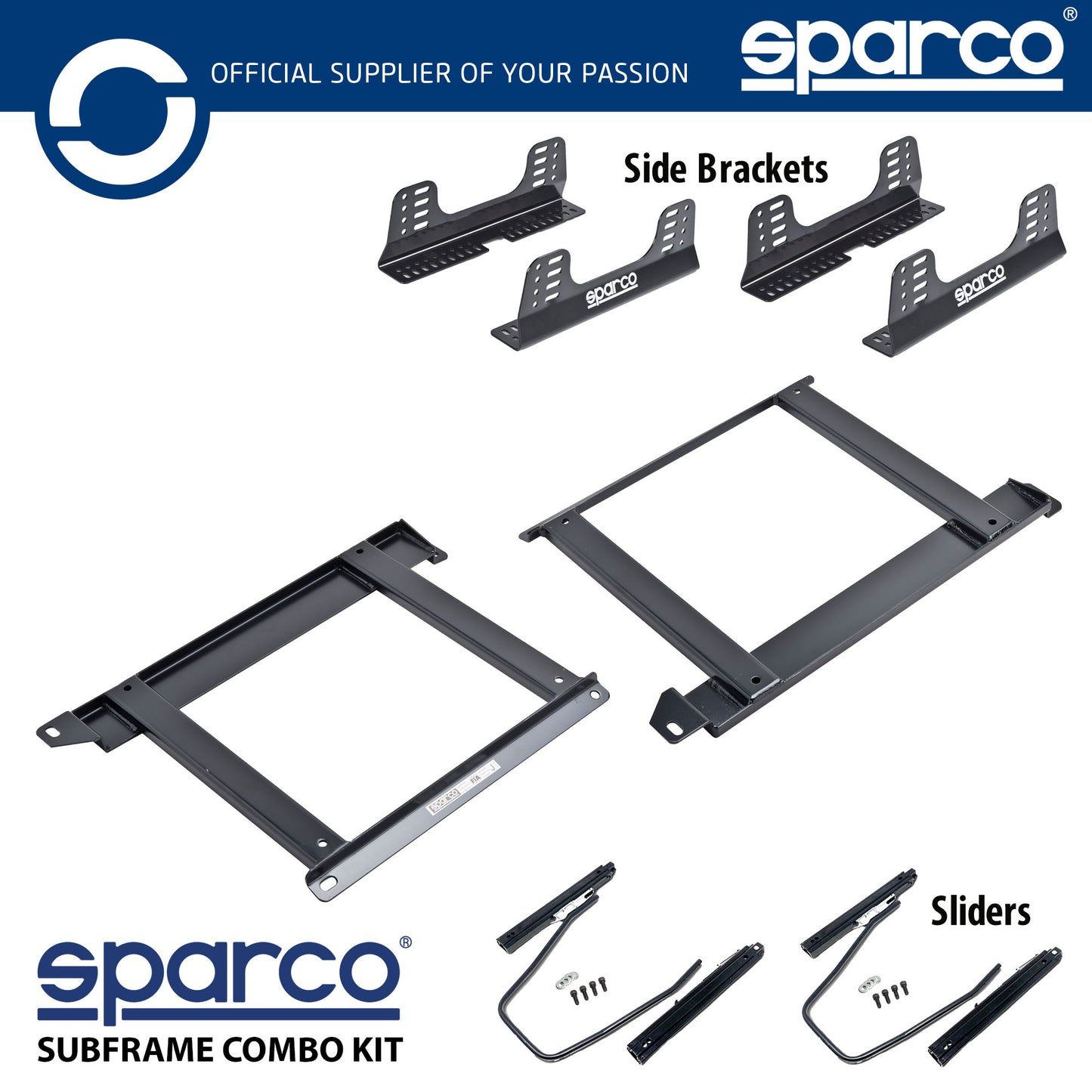Sparco Seat Subframe Mounting Kit for MITSUBISHI LANCER EVO 7 VII 2001 to 2003