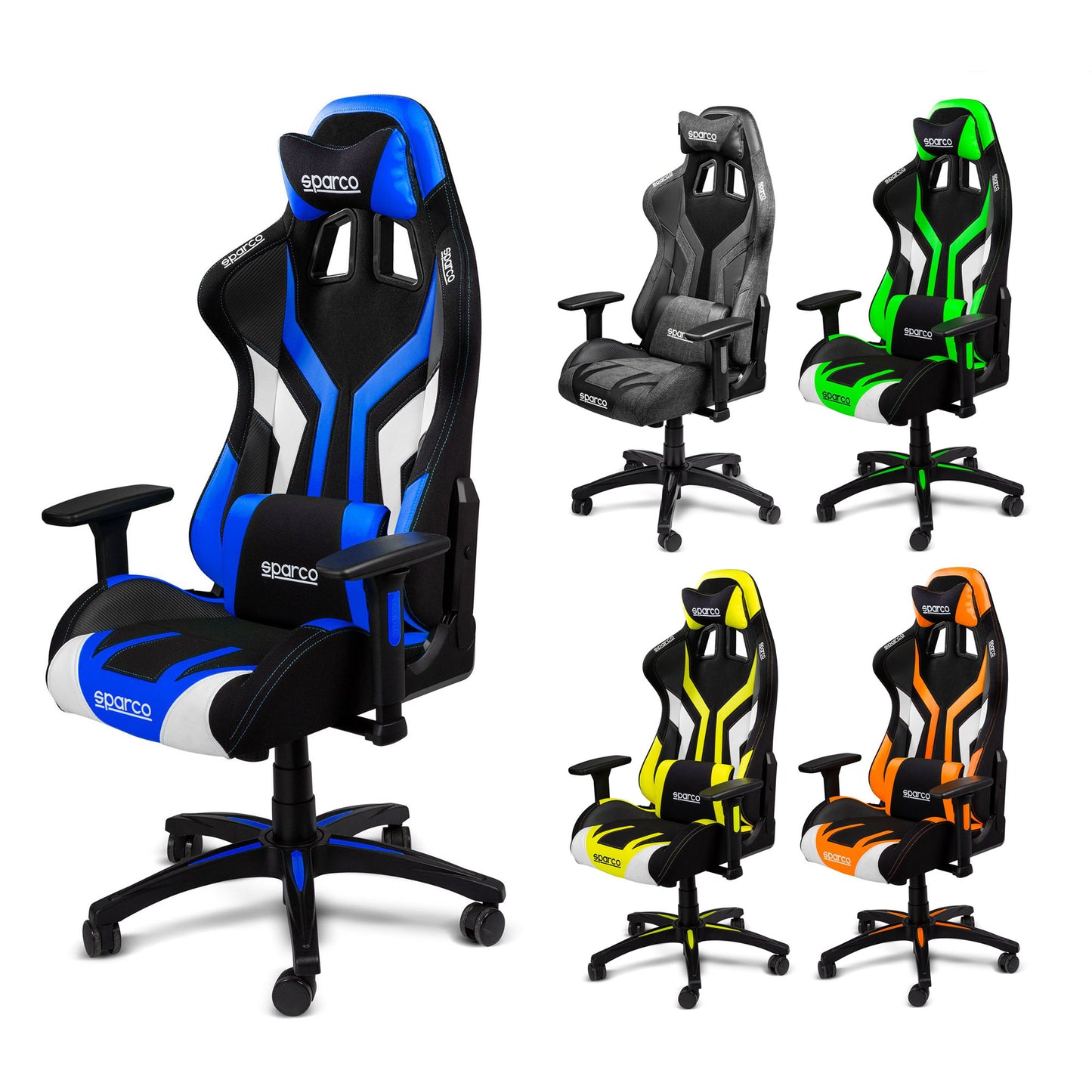 Sparco TORINO Racing Office Chair Gaming Seat in 5 Vibrant Colour Designs!