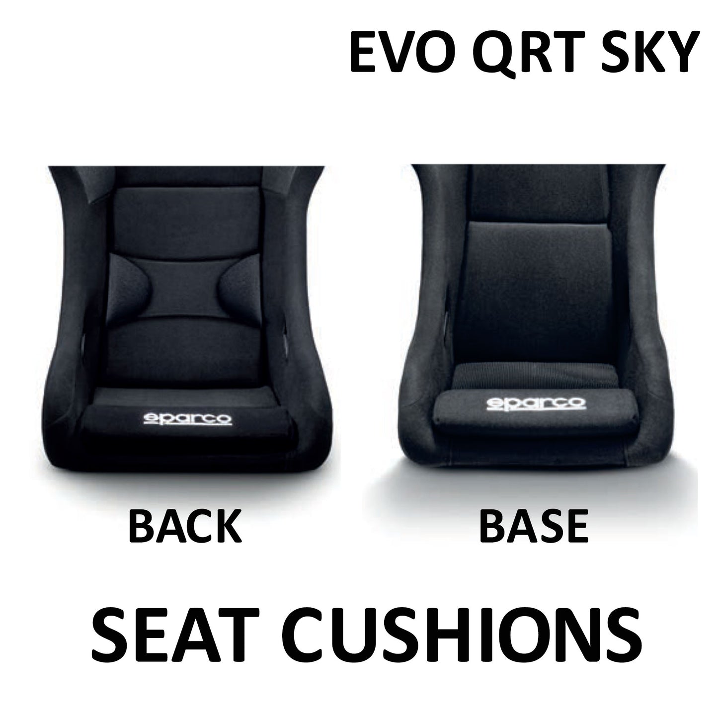 Sparco Seat Cushions for EVO QRT SKY Racing Seat to Improve Comfort and Fit