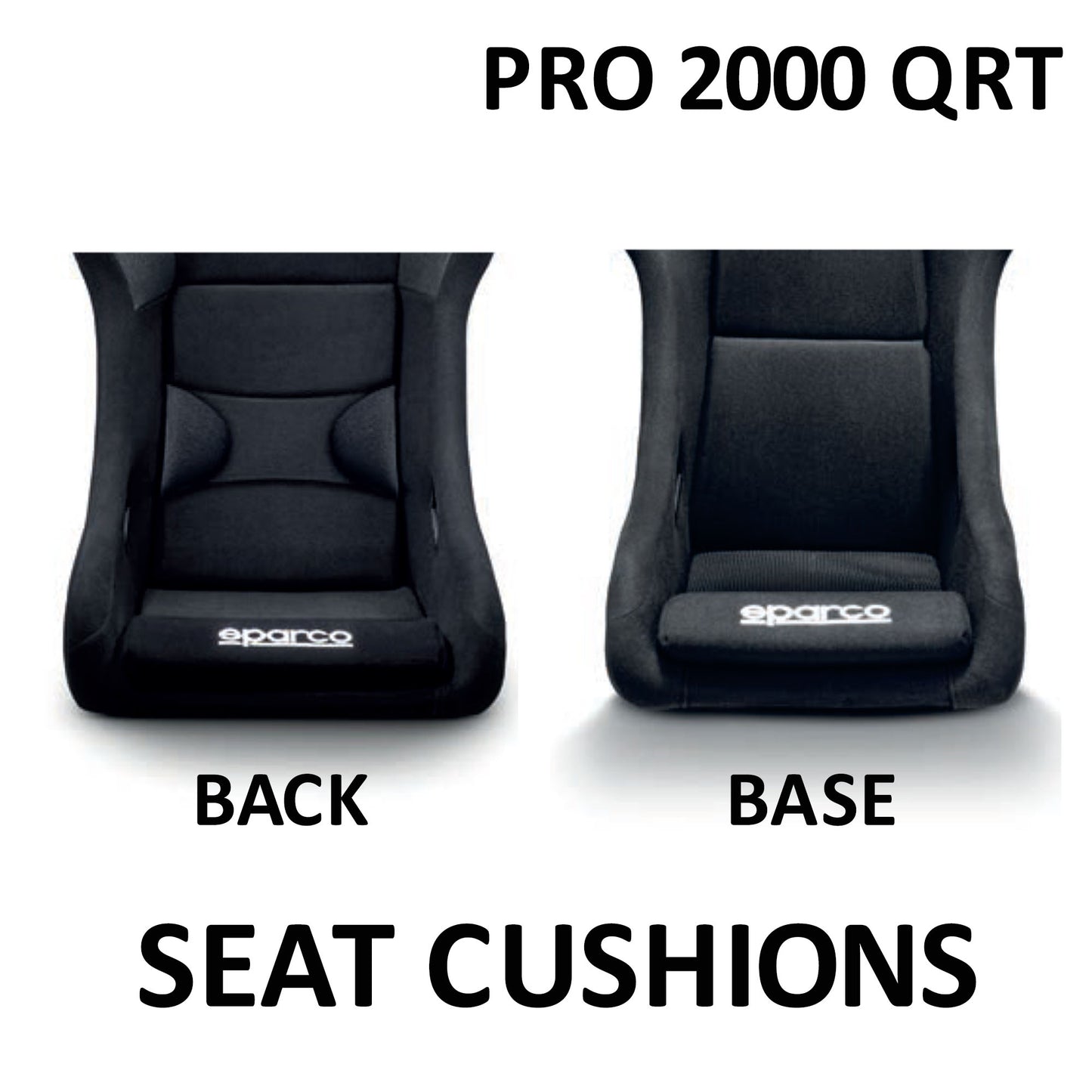Sparco Seat Cushions for PRO 2000 QRT Racing Seat to Improve Comfort and Fit