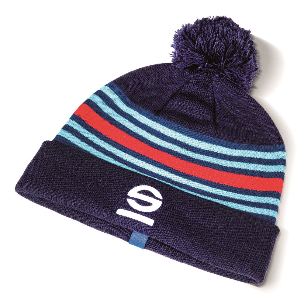 Sparco Martini Racing Beanie Lancia Rally Retro Edition Bobble Hat One Size - raceforglory.store