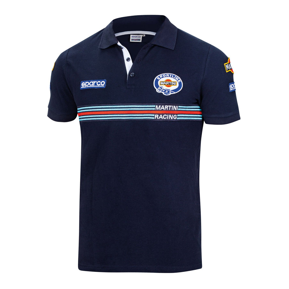 Sparco Martini Racing Polo Shirt Mens Iconic Lancia Rally Team Retro Edition - raceforglory.store