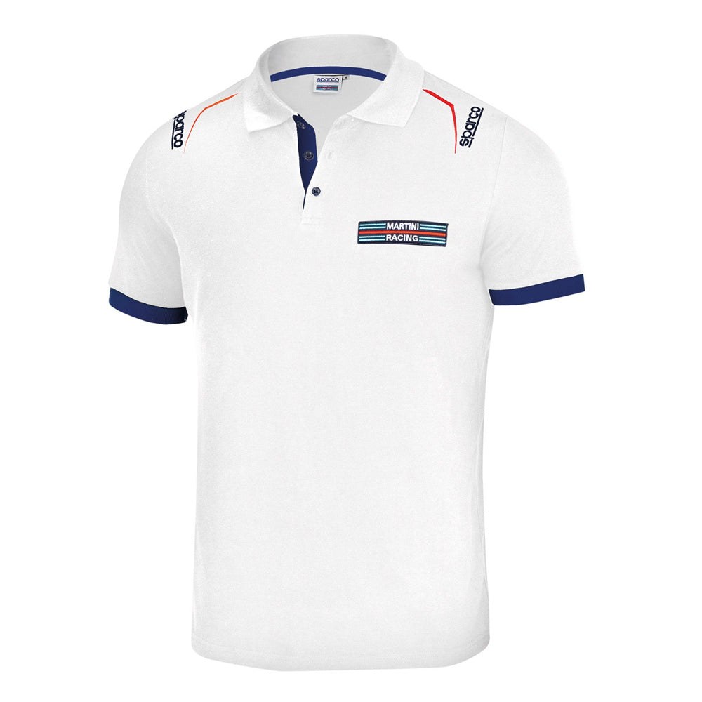 Sparco Martini Racing Polo Shirt with Embroidery Lancia Rally Team Retro Fanwear - raceforglory.store