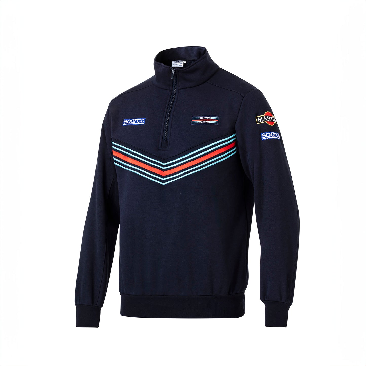 Sparco Martini Racing Half Zip Sweatshirt Jumper Retro Lancia World Rally Team - raceforglory.store