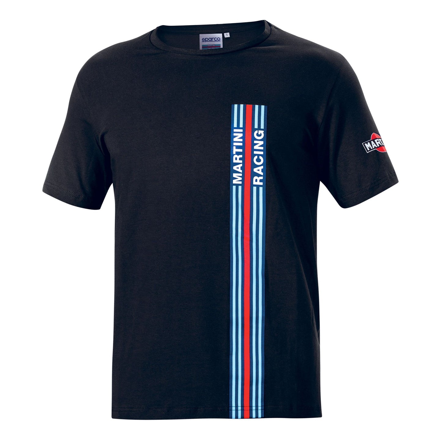 Sparco Martini Racing T-Shirt with Big Stripes Logo Lancia Rally Made in Italy - raceforglory.store