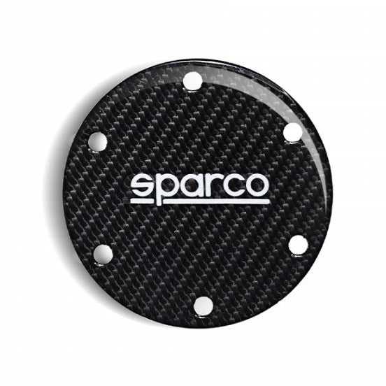 Sparco Steering Wheel Horn Button Cover Badge Polished Carbon Finish 0159ZNR