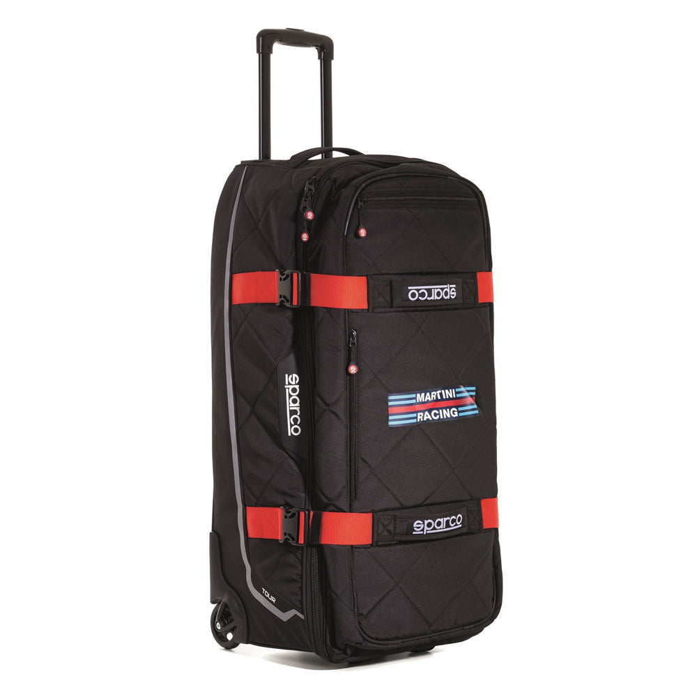 Sparco Martini Racing Large Holdall Trolley Bag on Wheels for Travel and Leisure - raceforglory.store