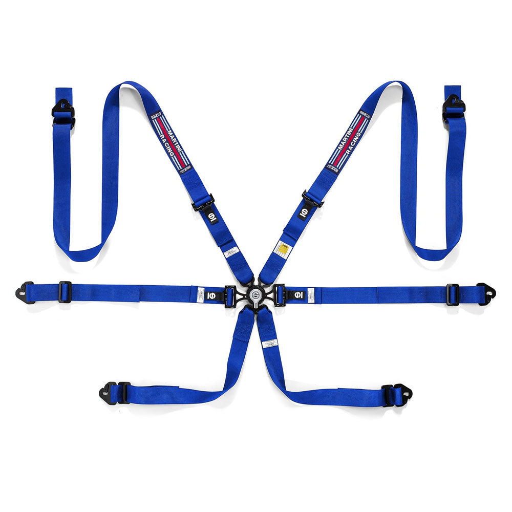 Sparco COMPETITION Harness Martini Racing Lancia Rally 6-Point FHR FIA 8853-2016 - raceforglory.store