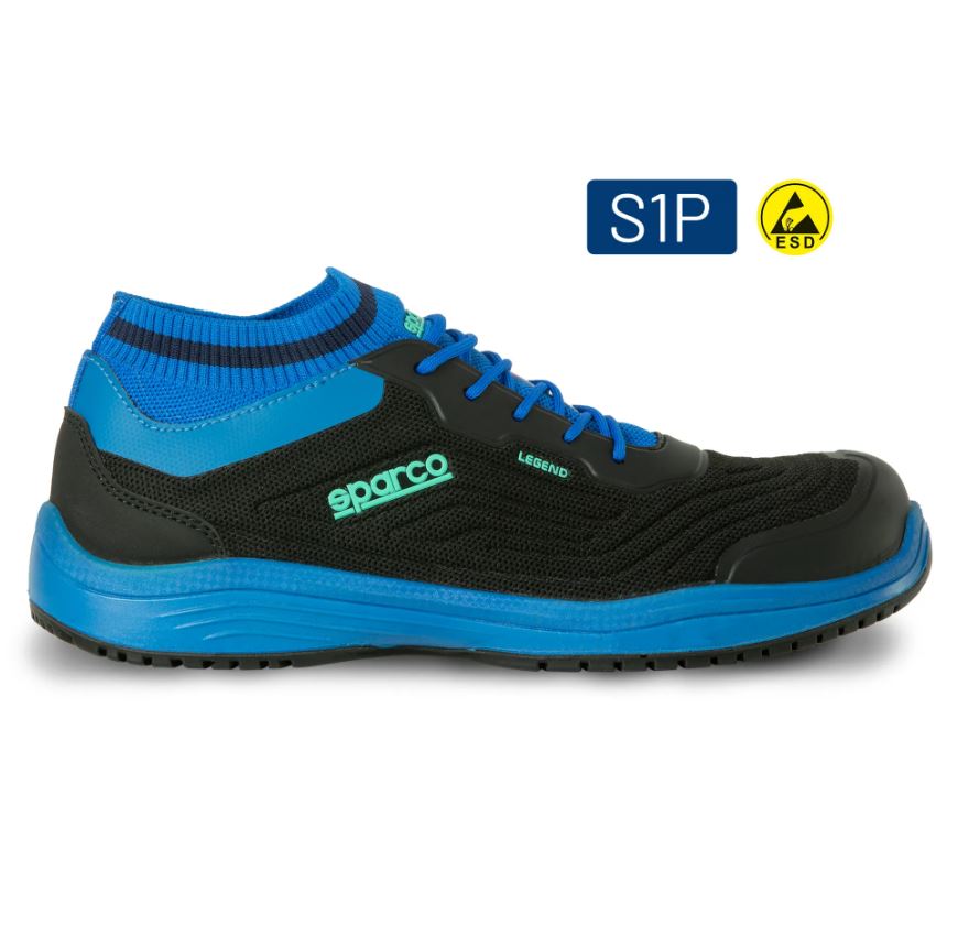 07525 Sparco LEGEND Safety Footwear Trainers ESD S1P SRC Shoes Light Carbon Toe - raceforglory.store