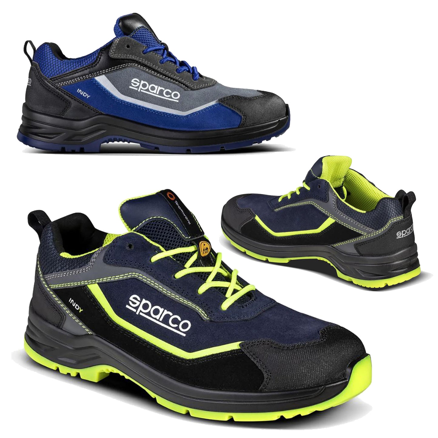 07537 Sparco INDY Safety Footwear Shoes Leather Trainers ESD S3S SR LG Approved - raceforglory.store