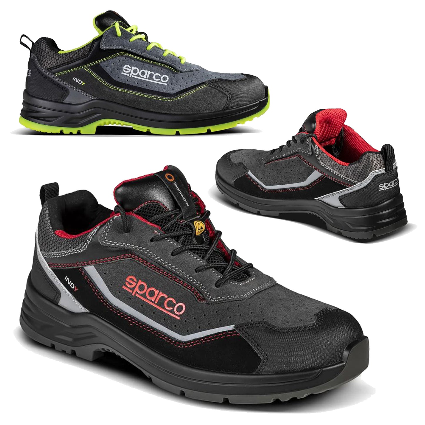 07538 Sparco INDY Industrial Safety Footwear Trainers Work Shoes ESD S1PS SR - raceforglory.store