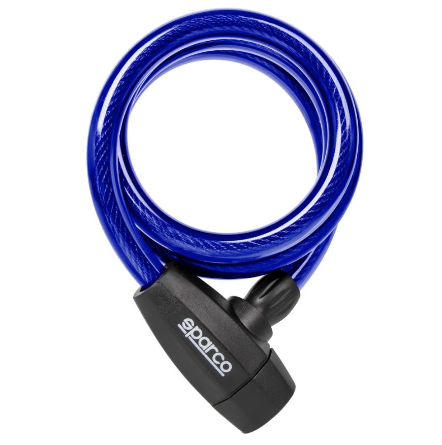 Sparco Coil Cable Lock Padlock for E-Scooter Bike Cycle Pits Paddock Race Rally - raceforglory.store