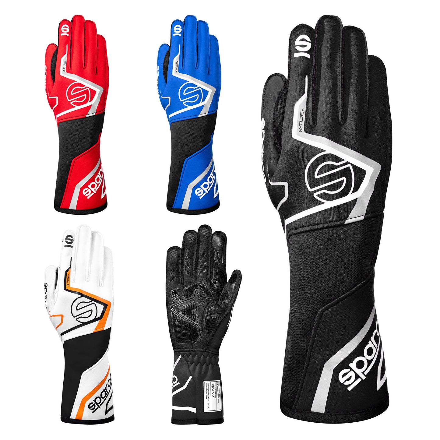 2025 Sparco K-TIDE+ Karting Gloves Go-Kart Racing FIA 8877-2022 Approved Spec