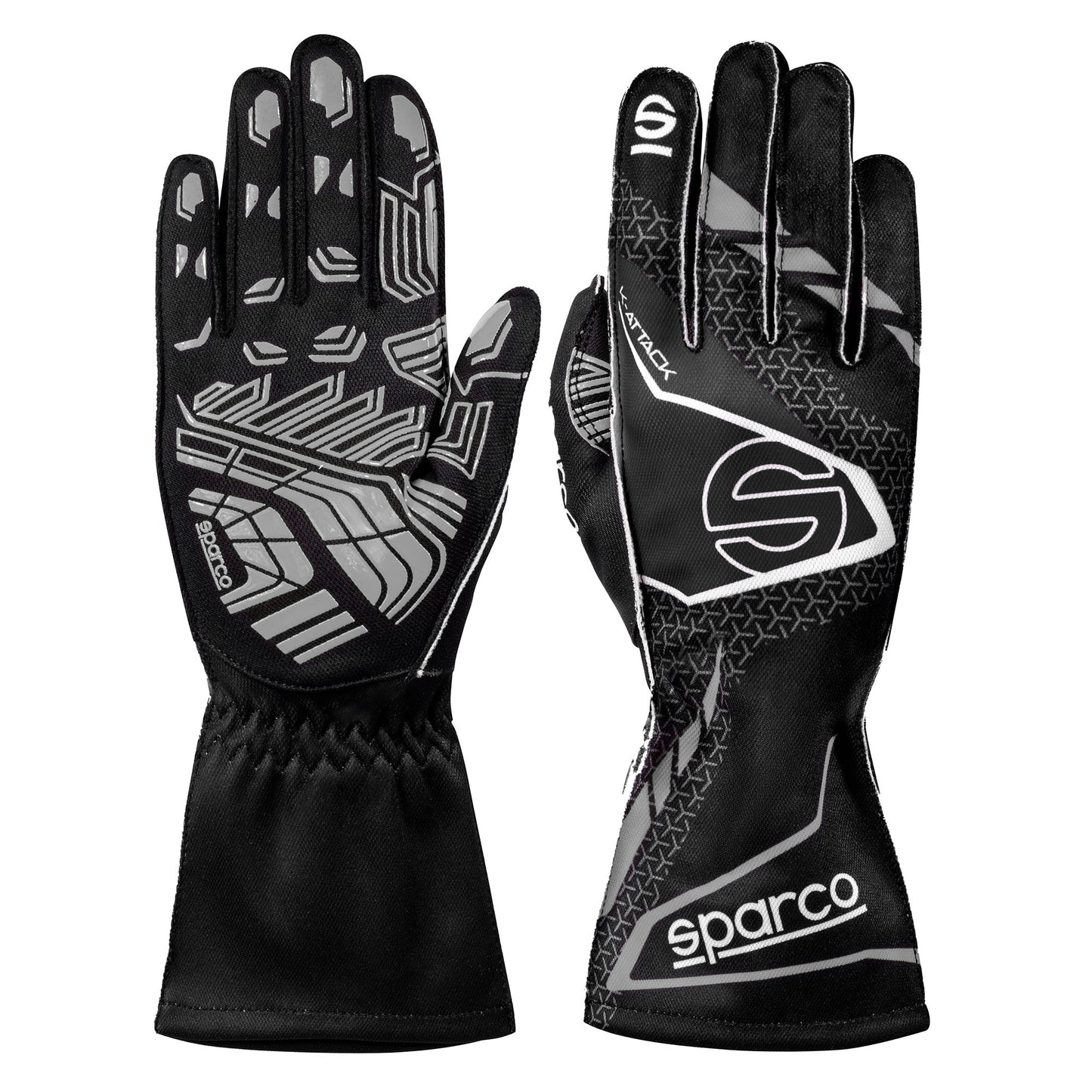2025 Sparco K-ATTACK Karting Gloves 4 Colours with Silicone Palms Go-Kart Racing