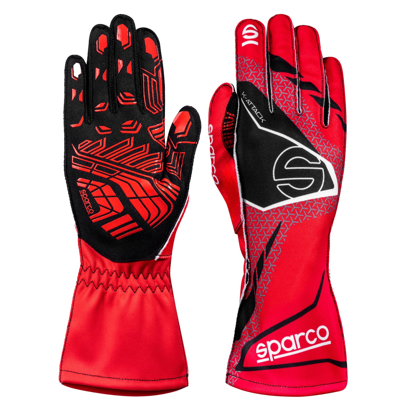 2025 Sparco K-ATTACK Karting Gloves 4 Colours with Silicone Palms Go-Kart Racing