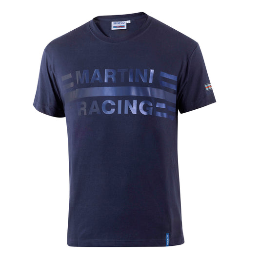 2025 Sparco Martini Racing T-Shirt Big Logo Tone-on-Tone Modern Design Cotton