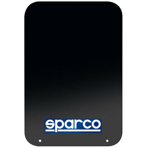 Sparco Mud Flaps BLACK Pair Polyethylene 1.5mm Thick for Race Rally Track Cars
