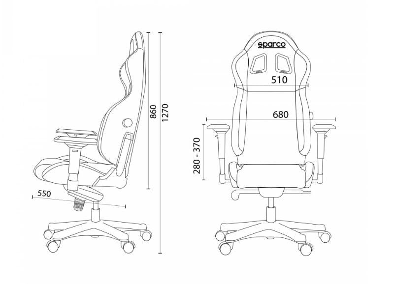 Sparco ICON R100 Racing Office Chair Gaming Seat Reclinable & Adjustable - raceforglory.store