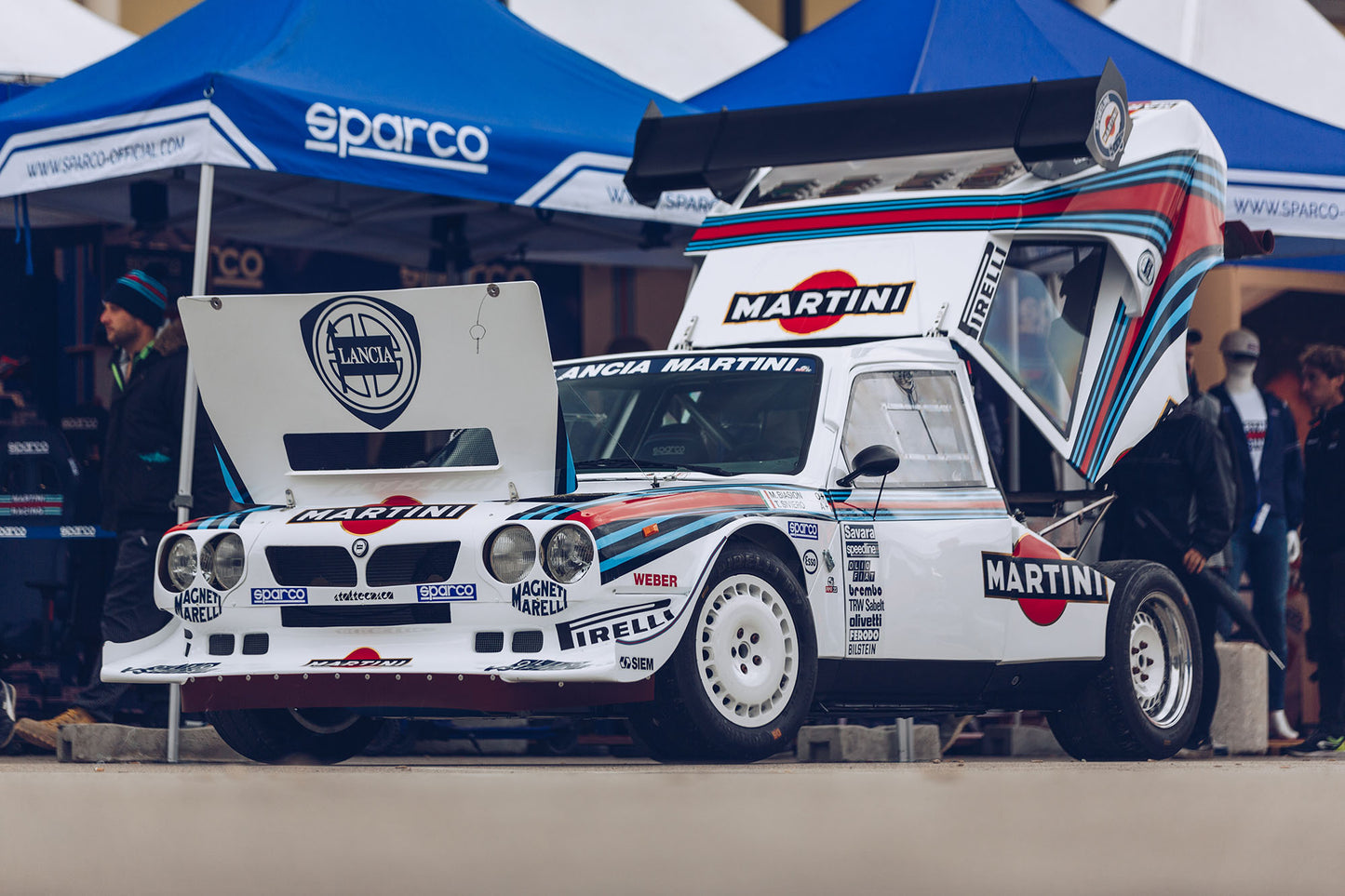 Sparco Martini Racing Polo Shirt Mens Iconic Lancia Rally Team Retro Edition