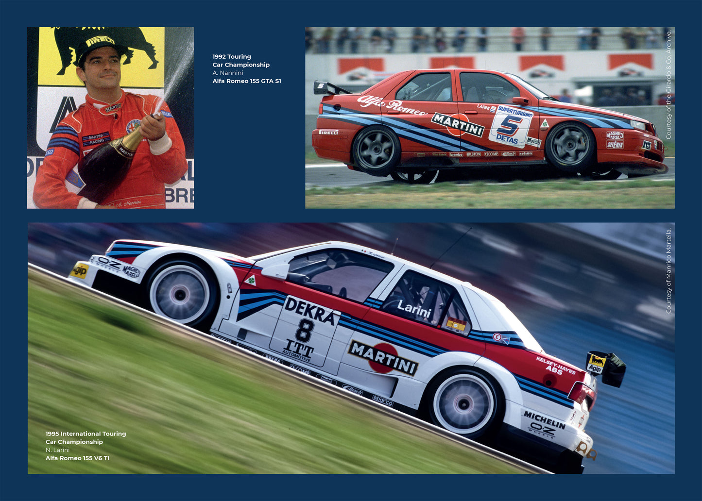 Sparco Martini Racing Polo Shirt Mens Iconic Lancia Rally Team Retro Edition