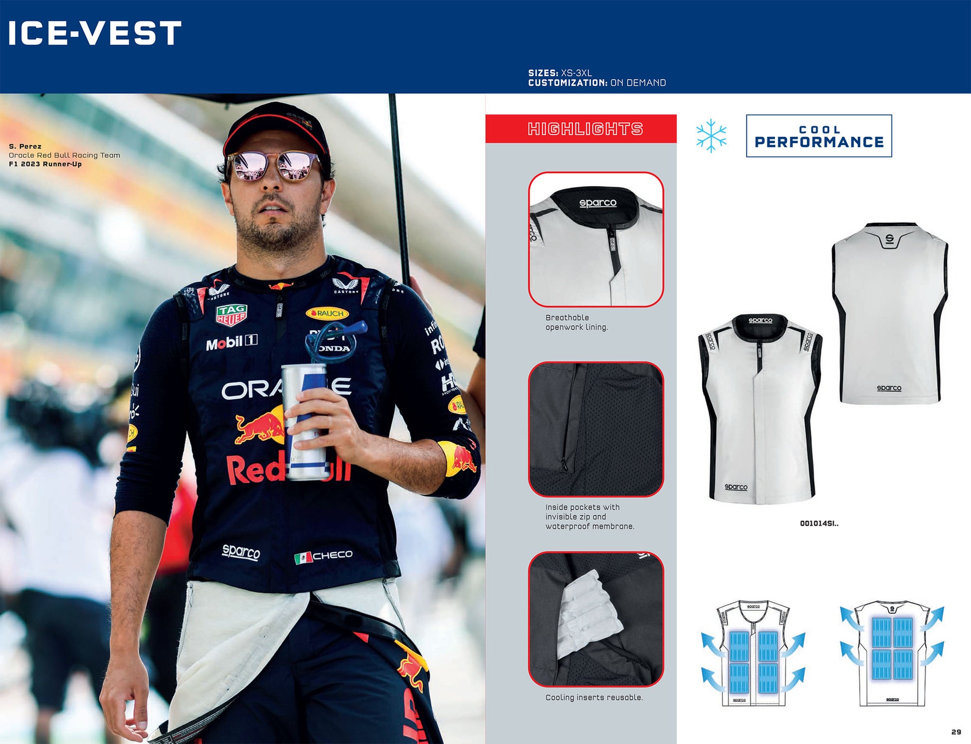 001014 Sparco Race ICE-VEST Cool Performance Top for Professional Racing Drivers - raceforglory.store