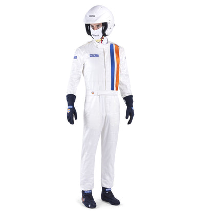 Sparco Gulf Racing Fahreranzug Klassisch Retro 2-lagig Overall Feuerschutz FIA Spec