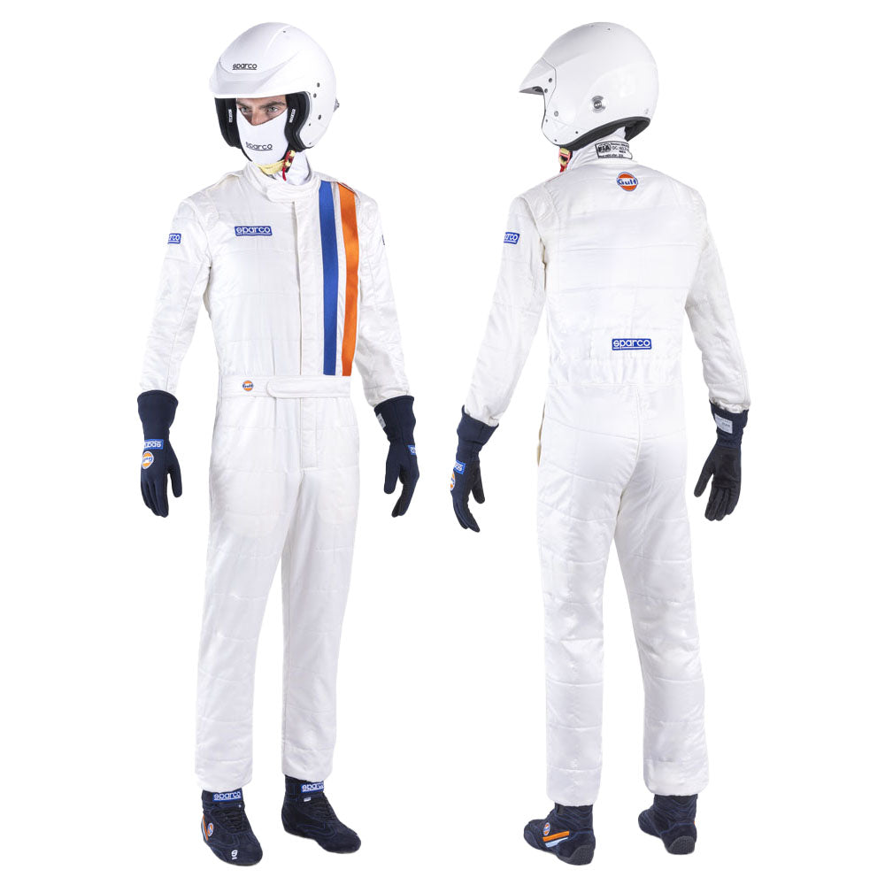 Sparco Gulf Racing Fahreranzug Klassisch Retro 2-lagig Overall Feuerschutz FIA Spec