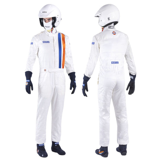 Sparco Gulf Racing Fahreranzug Klassisch Retro 2-lagig Overall Feuerschutz FIA Spec