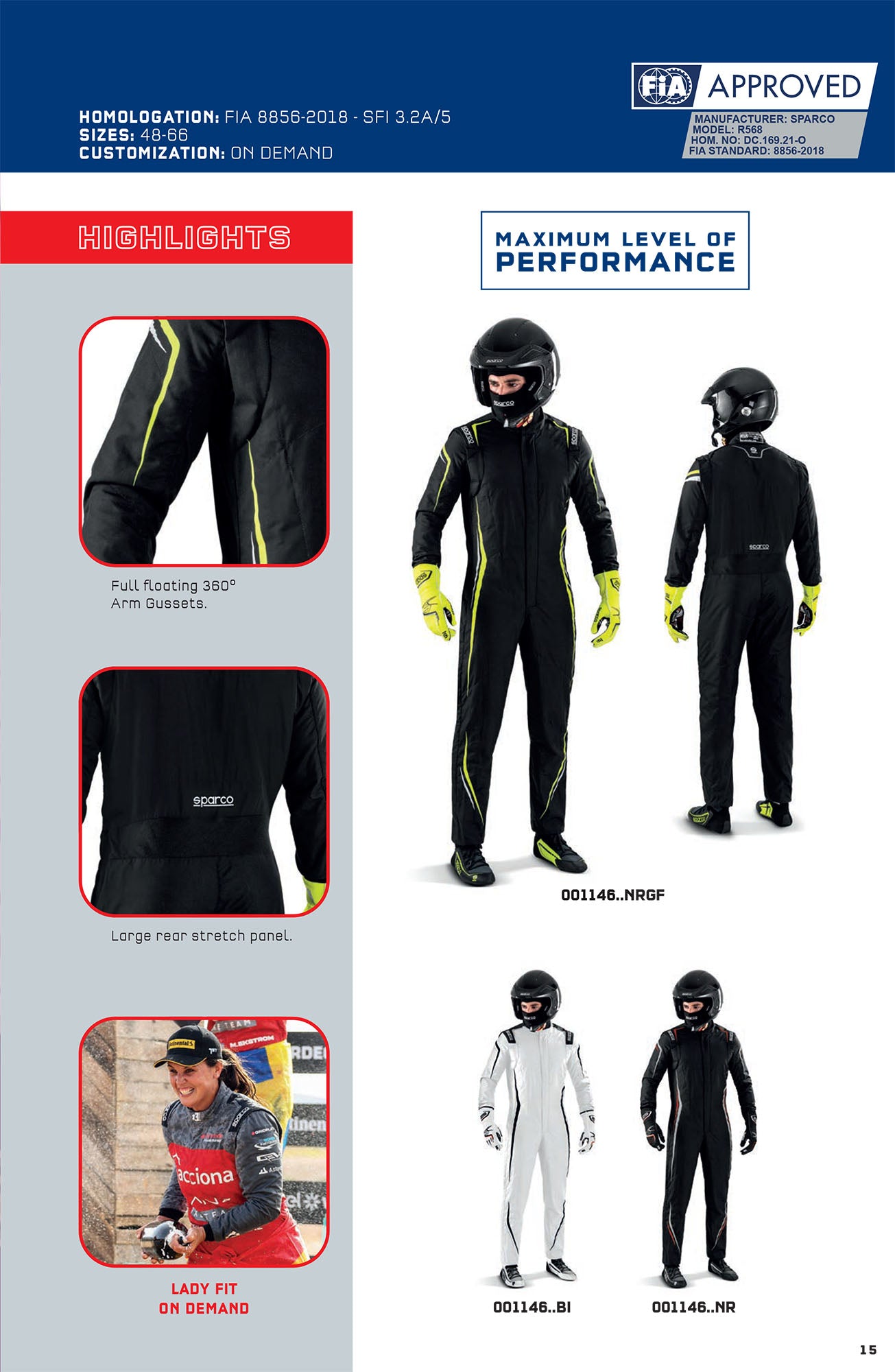 001146 Sparco Prime Race Suit Fireproof FIA 8856-2018 Professional Racing Driver - raceforglory.store
