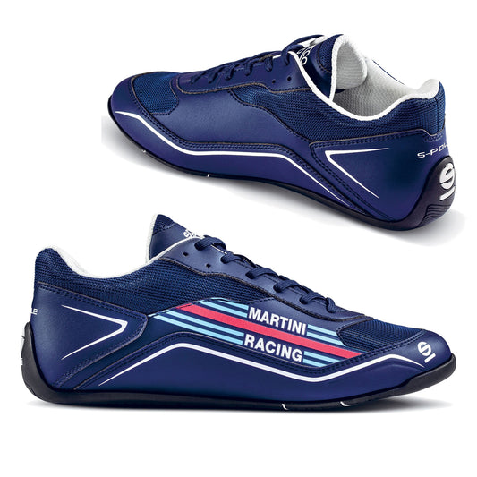 Sparco Martini Racing S-Pole Trainers Leisure Paddock Shoes Navy Rally Retro - raceforglory.store