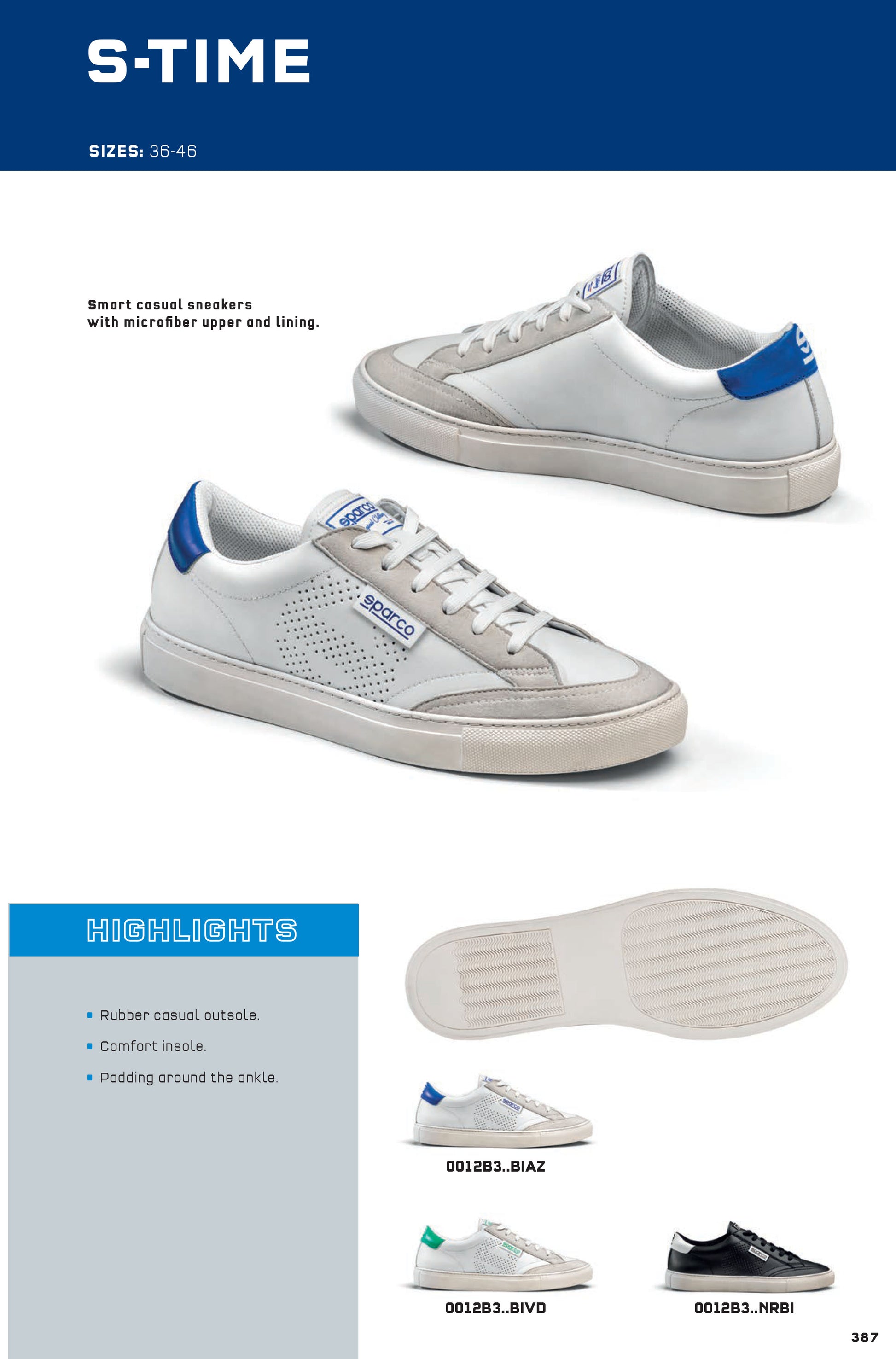 0012B3 Sparco S-TIME Shoes Smart Casual Sneakers Trainers Leisurewear Sports - raceforglory.store