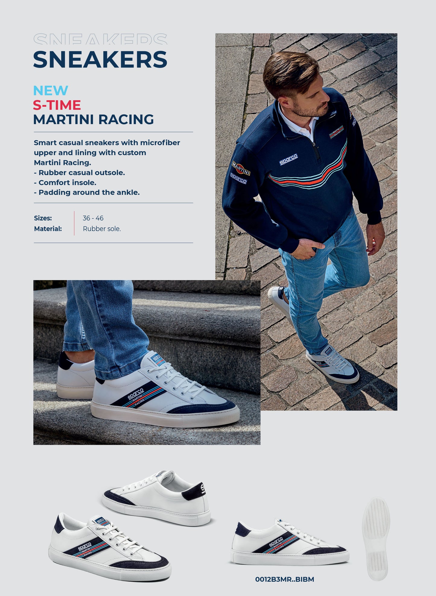 Sparco Martini Racing Shoes S-TIME Trainers Smart Casual Sneakers Style - raceforglory.store