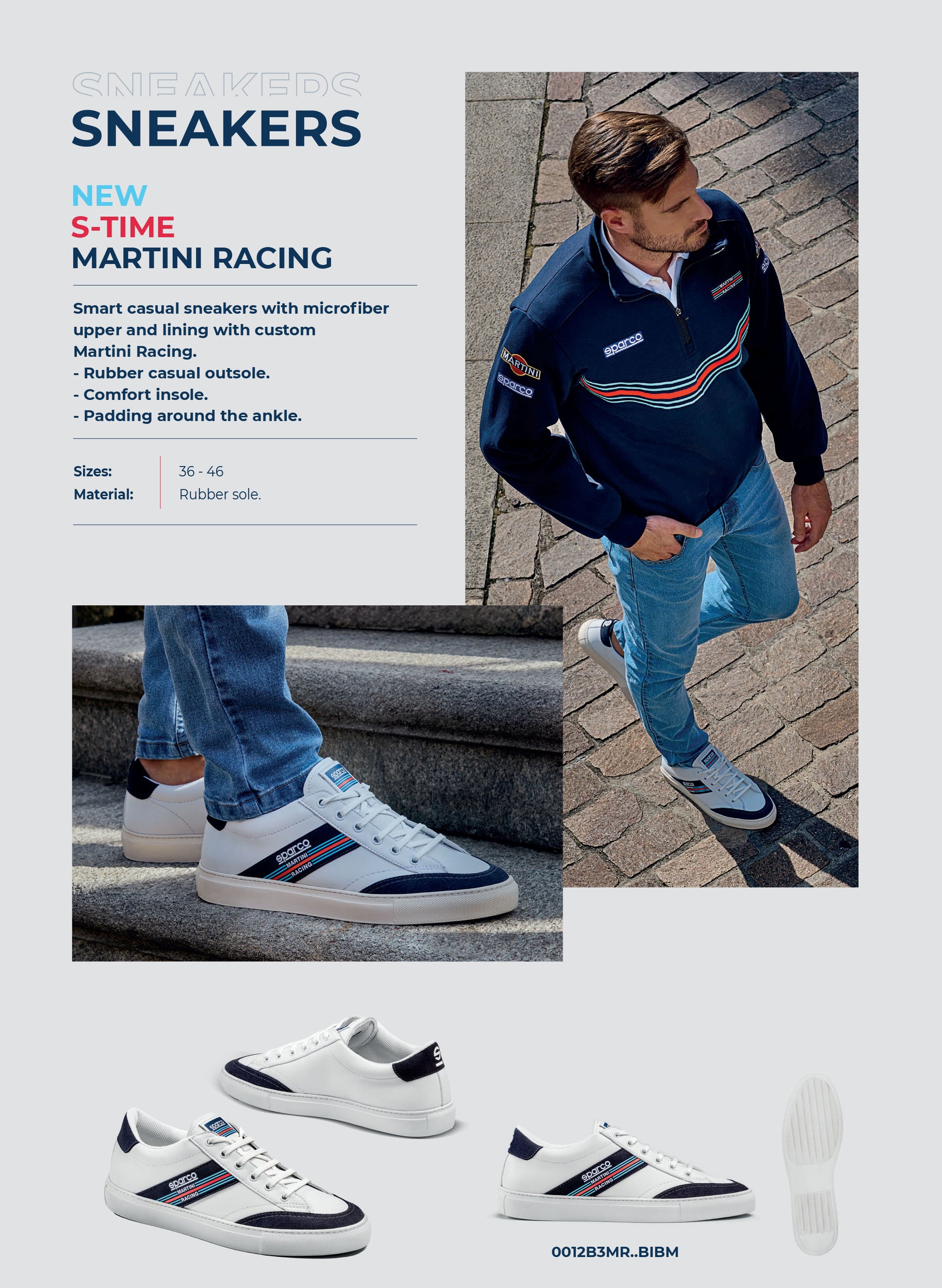 Sparco Martini Racing Shoes S-TIME Trainers Smart Casual Sneakers Style - raceforglory.store