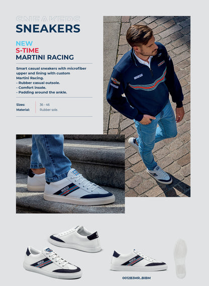 Sparco Martini Racing Shoes S-TIME Trainers Smart Casual Sneakers Style - raceforglory.store