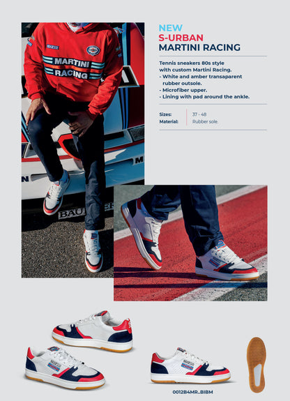 Sparco Martini Racing Shoes S-URBAN Trainers Tennis Style Retro Sneakers - raceforglory.store