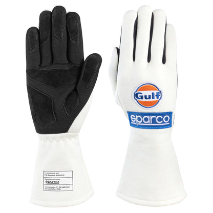 Guantes de Piloto Sparco LAND Gulf Racing Edición Especial Homologación FIA 8856-2018
