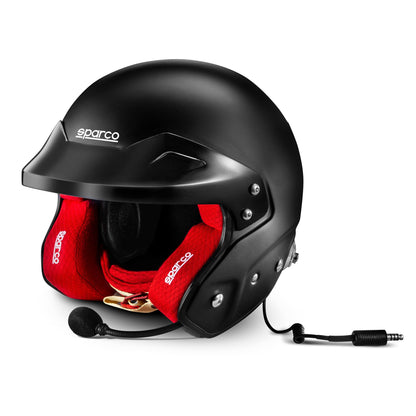 003369 Sparco RJ-I Open Face Rally Helmet with Intercom Boom FIA SNELL XS-XXL - raceforglory.store
