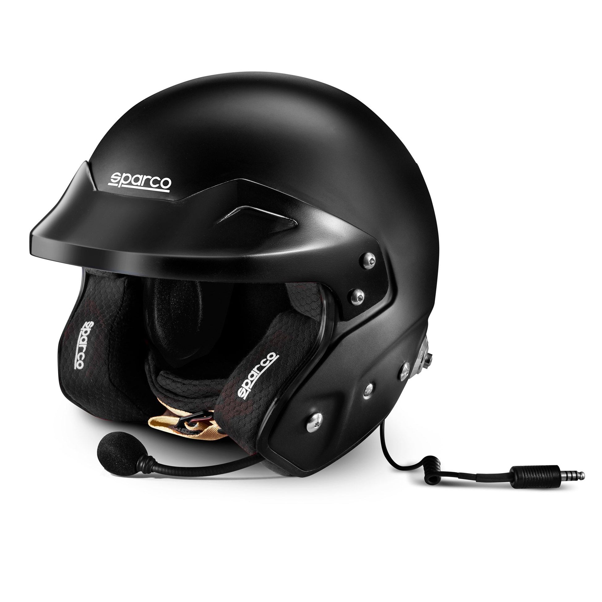 003369 Sparco RJ-I Open Face Rally Helmet with Intercom Boom FIA SNELL XS-XXL - raceforglory.store