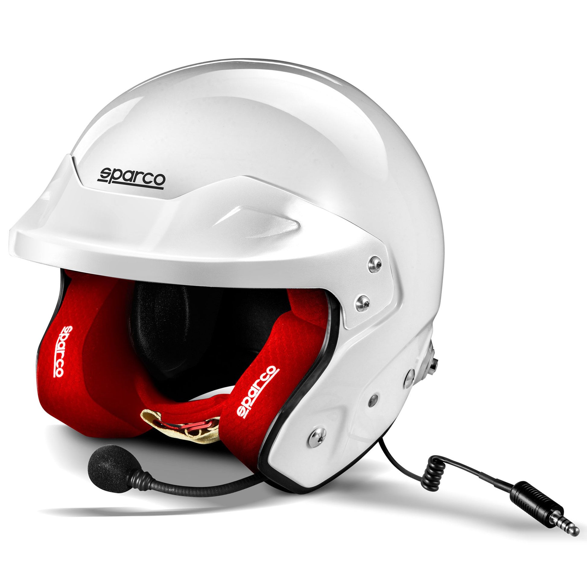 003369 Sparco RJ-I Open Face Rally Helmet with Intercom Boom FIA SNELL XS-XXL - raceforglory.store