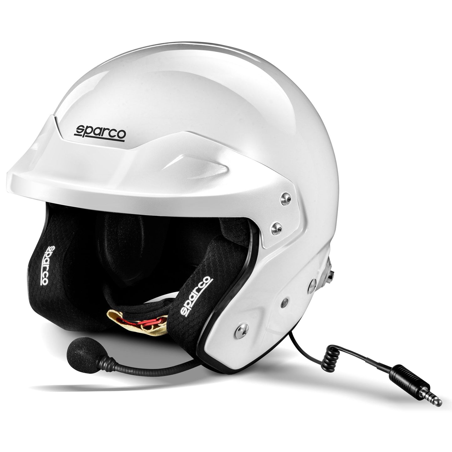 003369 Sparco RJ-I Open Face Rally Helmet with Intercom Boom FIA SNELL XS-XXL - raceforglory.store